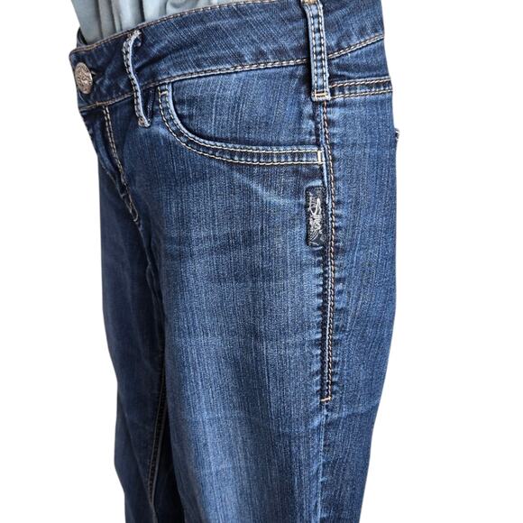 Silver Jeans Womens Crop Jeggings Size 30 Medium Wash Blue Denim Stretch‎ Casual - Picture 5 of 10